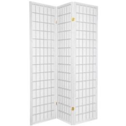 Japanese Asian Style 3-Panel Room Divider Shoji Screen in White
