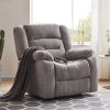 Orisfur. Linen fabric Heated Massage Recliner Sofa Ergonomic Lounge with 8 Vibration Points(D0102HEBR6W)