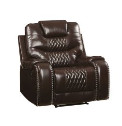 Braylon Recliner (Motion), Brown PU(D0102HH7E7J)