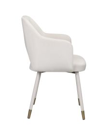 Applewood Accent Chair, Cream Velvet & Gold(D0102HH7EDT)