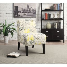 Ollano Accent Chair in Pattern Fabric (Bike)(D0102HH7EI8)