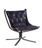 Carney Accent Chair, Vintage Blue Top Grain Leather(D0102HH7EYP)