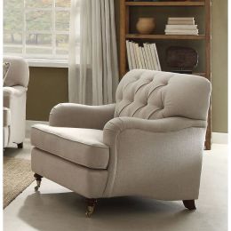 Alianza Chair in Beige Fabric(D0102HH7R12)
