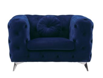 Atronia Chair, Blue Fabric YJ(D0102HH7R46)
