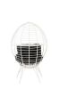 Galzed Patio Lounge Chair, Black Fabric & White Wicker(D0102HH7RG6)