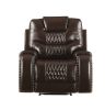 Braylon Recliner (Motion), Brown PU(D0102HH7E7J)
