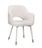 Applewood Accent Chair, Cream Velvet & Gold(D0102HH7EDT)