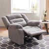 Orisfur. Linen fabric Heated Massage Recliner Sofa Ergonomic Lounge with 8 Vibration Points(D0102HEBR6W)