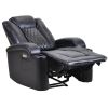Oris Fur. Power Motion Recliner with USB Charge Port and Two Cup Holders -PU Leather Lounge chair for Living Room(D0102HEBRC7)