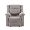 Orisfur. Linen fabric Heated Massage Recliner Sofa Ergonomic Lounge with 8 Vibration Points(D0102HEBR6W)