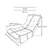 Single sofa reclining chair Japanese chair lazy sofa tatami balcony reclining chair leisure sofa adjustable chair(D0102HEC4TU)