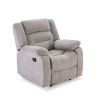 Orisfur. Linen fabric Heated Massage Recliner Sofa Ergonomic Lounge with 8 Vibration Points(D0102HEBR6W)