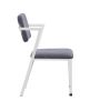 Cargo Chair, Gray Fabric & White YJ(D0102HH7RP6)