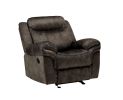 Zubaida Glider Recliner, 2-Tone Chocolate Velvet YJ(D0102HH7RUT)