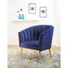 Colla Accent Chair in Midnight Blue Velvet & Gold(D0102HH7E6T)