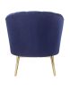 Colla Accent Chair in Midnight Blue Velvet & Gold(D0102HH7E6T)