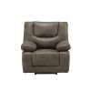 Harumi Recliner (Power Motion), Gray Leather-Aire YJ(D0102HH7RN8)