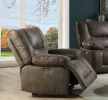 Harumi Recliner (Power Motion), Gray Leather-Aire YJ(D0102HH7RN8)