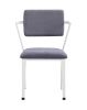 Cargo Chair, Gray Fabric & White YJ(D0102HH7RP6)