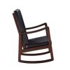Raina Rocking Chair, Dark Brown PU & Espresso Finish(D0102HH7EZ2)