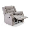 Orisfur. Linen fabric Heated Massage Recliner Sofa Ergonomic Lounge with 8 Vibration Points(D0102HEBR6W)