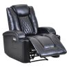Oris Fur. Power Motion Recliner with USB Charge Port and Two Cup Holders -PU Leather Lounge chair for Living Room(D0102HEBRC7)