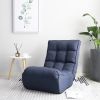 Single sofa reclining chair Japanese chair lazy sofa tatami balcony reclining chair leisure sofa adjustable chair(D0102HEC4TU)