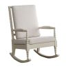 Tristin Rocking Chair in Cream Fabric & White(D0102HH7E02)