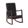 Raina Rocking Chair, Dark Brown PU & Espresso Finish(D0102HH7EZ2)
