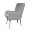 FAMIKITO Contemporary Stylish Button-Tufted Upholstered Accent Armchair with Wood Legs(D0102HPYXBG)