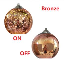 3D Ball Glass Chandelier Creative Colorful (Option: Bronze Excluding Bulb-Diameter 20cm)