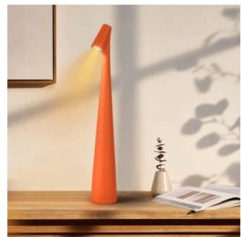 Table Lamp Bedroom Bedside Lamp Creative Living Room Study Lamp Top Touch Dimming Atmosphere Desktop Decoration Lamp (Option: Orange-Small-1800MA)