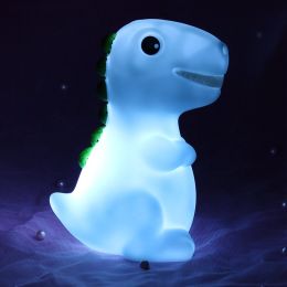 Luminous Toys, Children's Room LED Lights, Bedside Lamp Decorations, Enamel New Creative Gifts (Option: Dinosaur Blue)