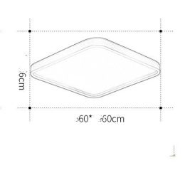 Room Master Bedroom Light Nordic Study Light Modern Simple Led Ceiling Light (Option: Square 60cm-Stepless dimming)