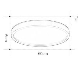 Room Master Bedroom Light Nordic Study Light Modern Simple Led Ceiling Light (Option: Diameter 60cm-Stepless dimming)